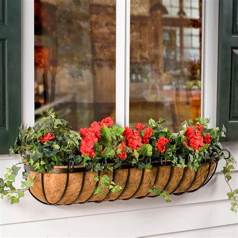 Scroll Hayrack Powder Coated Steel Window Box